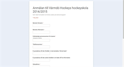 Desktop Screenshot of anmalan.varmdohockey.se